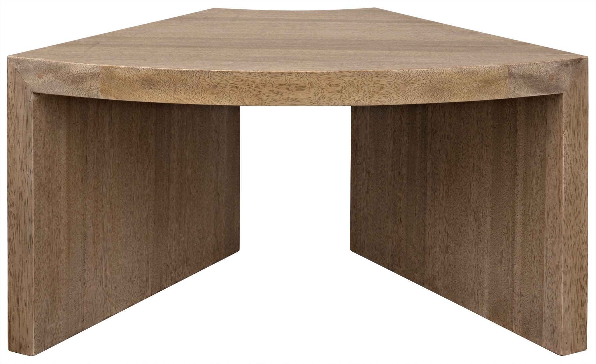 Noir Segment Coffee Table One Piece Washed Walnut GTAB876WAW